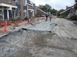 Straßenbau mit Kanalisation